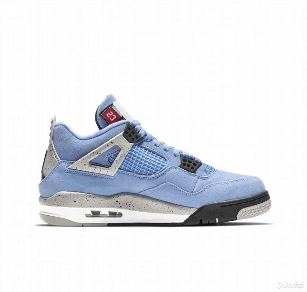 Кроссовки Nike Air Jordan 4 Retro University Blue - миниатюра 3