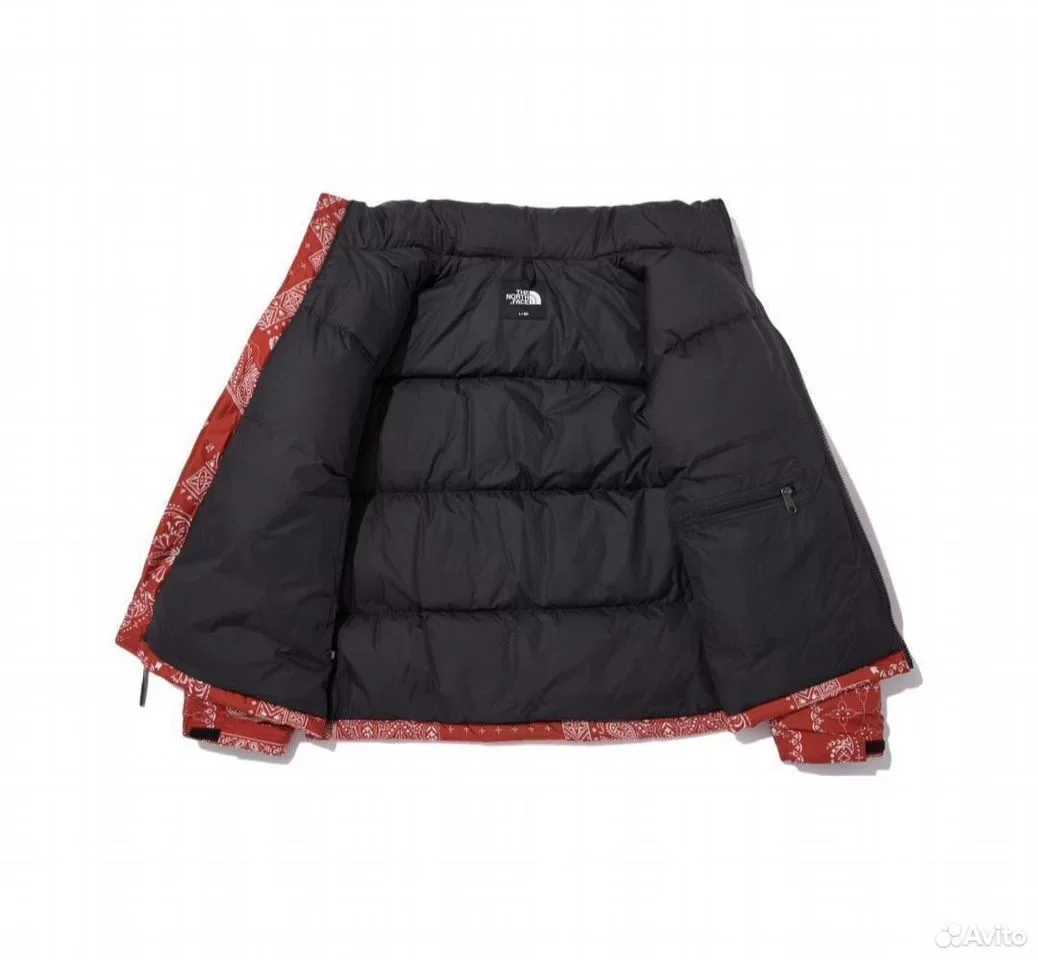 Пуховик The North Face Nuptse Down Jacket Red - миниатюра 3