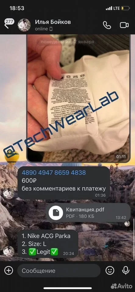 Пуховик Парка Nike ACG nikelab Down-Filled parka - миниатюра 10