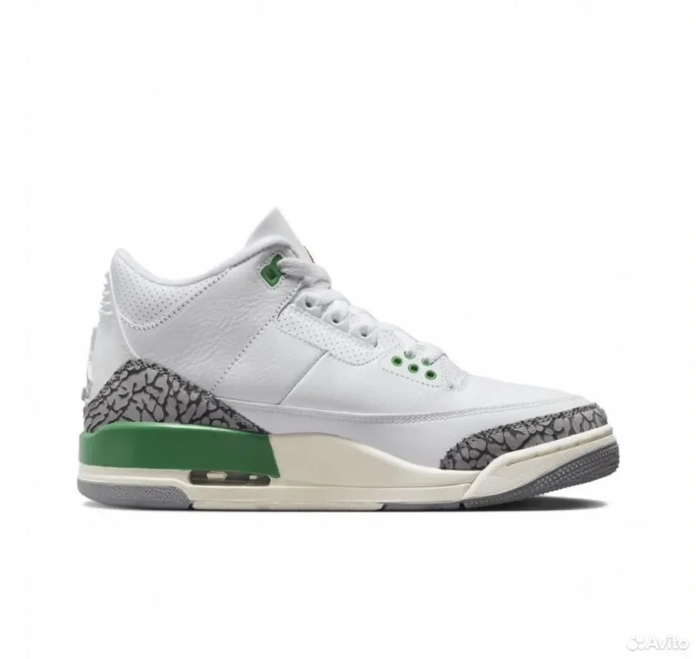 Кроссовки Nike Air Jordan 3 Lucky Green - миниатюра 2