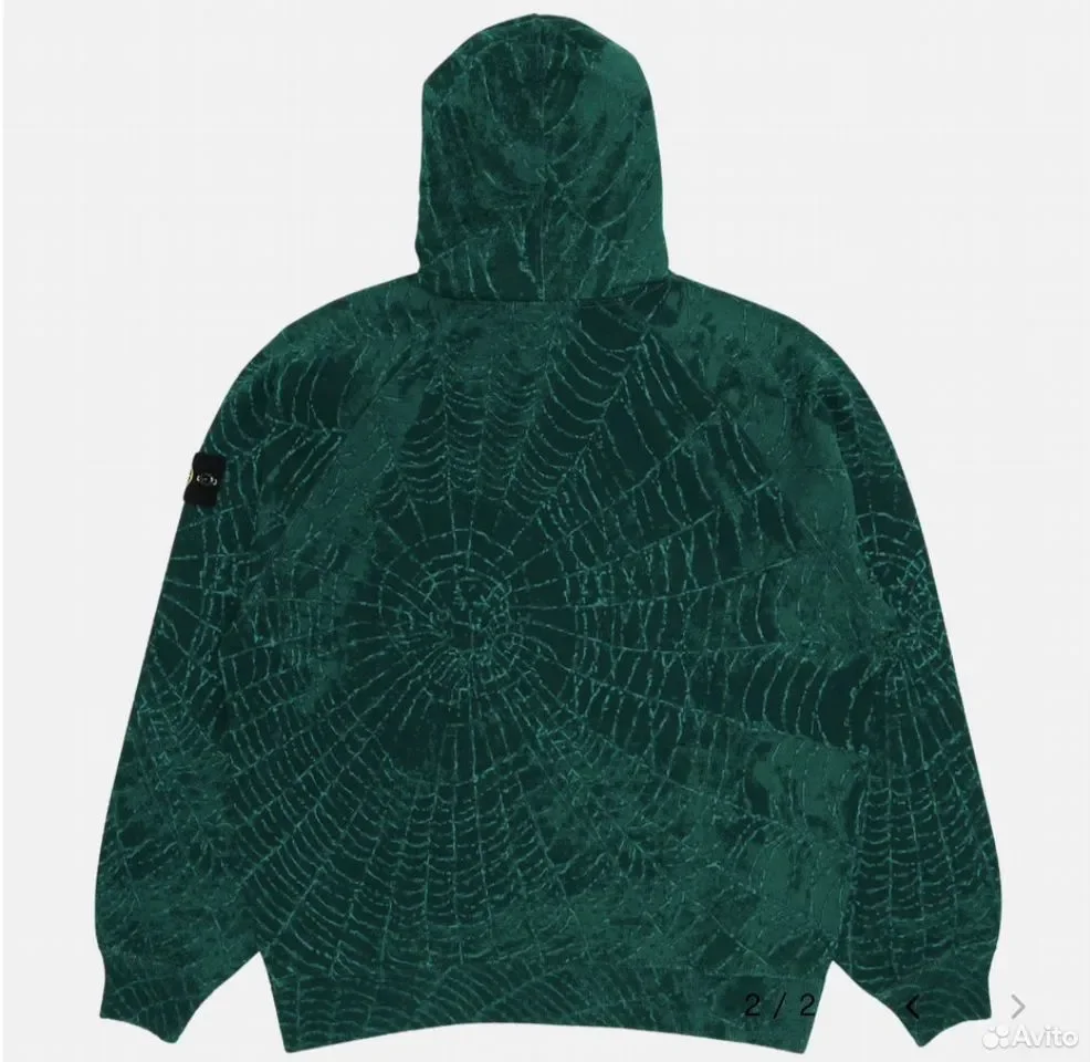 Худи Stone Island x Supreme FW23 Grey - миниатюра 2