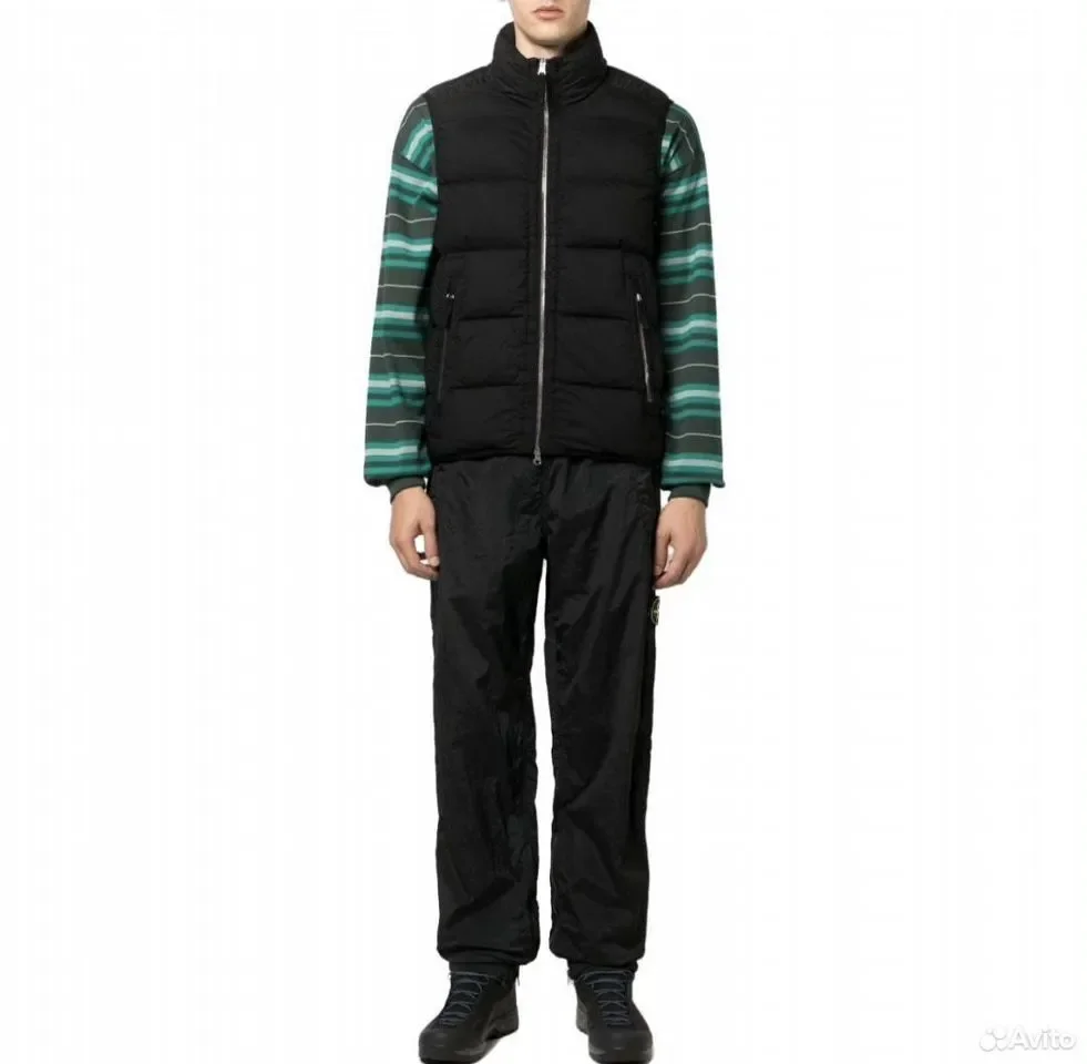 Жилетка Stone Island Tunnel Down Vest Black - миниатюра 2