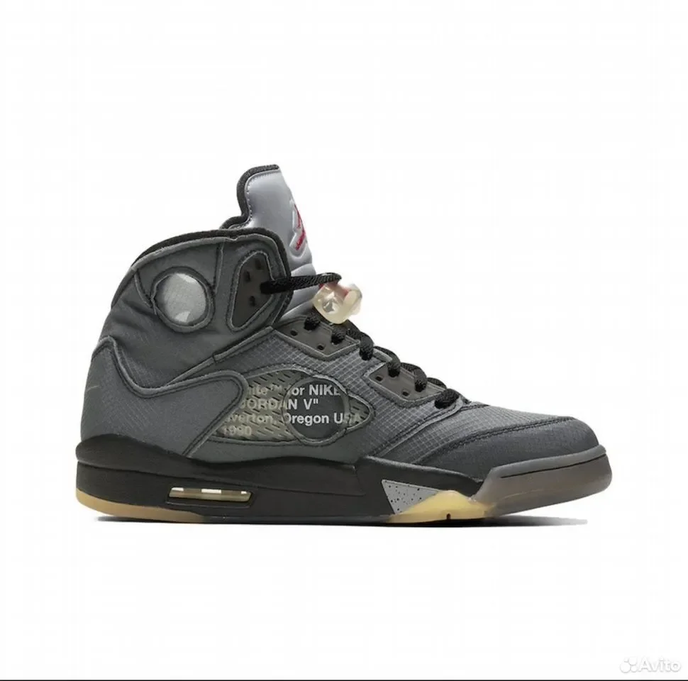 Кроссовки Nike Air Jordan 5 Retro OFF-white Black - миниатюра 2