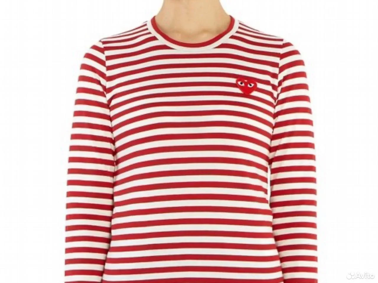 Лонгслив CDG Play Kawakudo Rei Love Round Neck - миниатюра 3