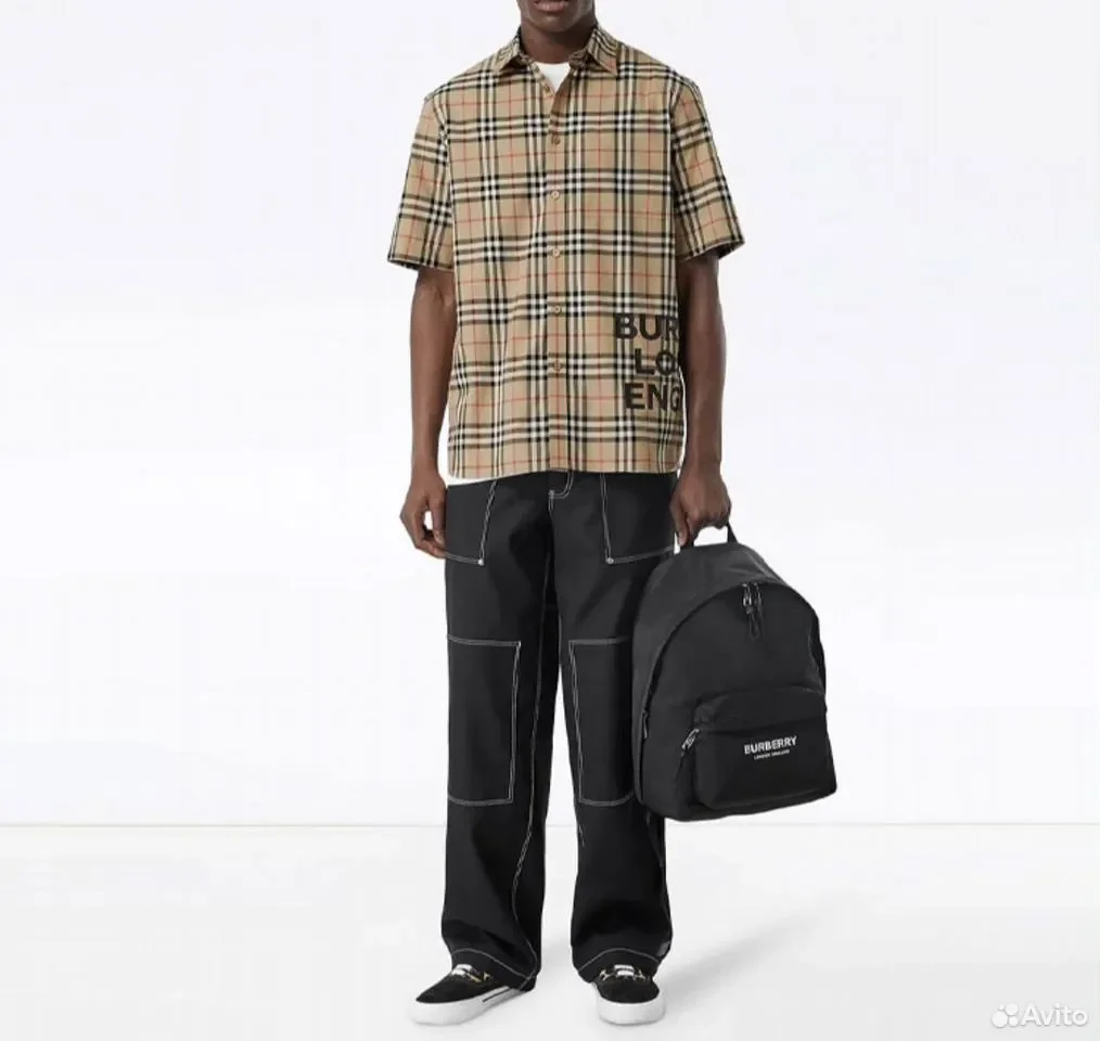 Рубашка Burberry Vintage Check Logo SS19 - миниатюра 3