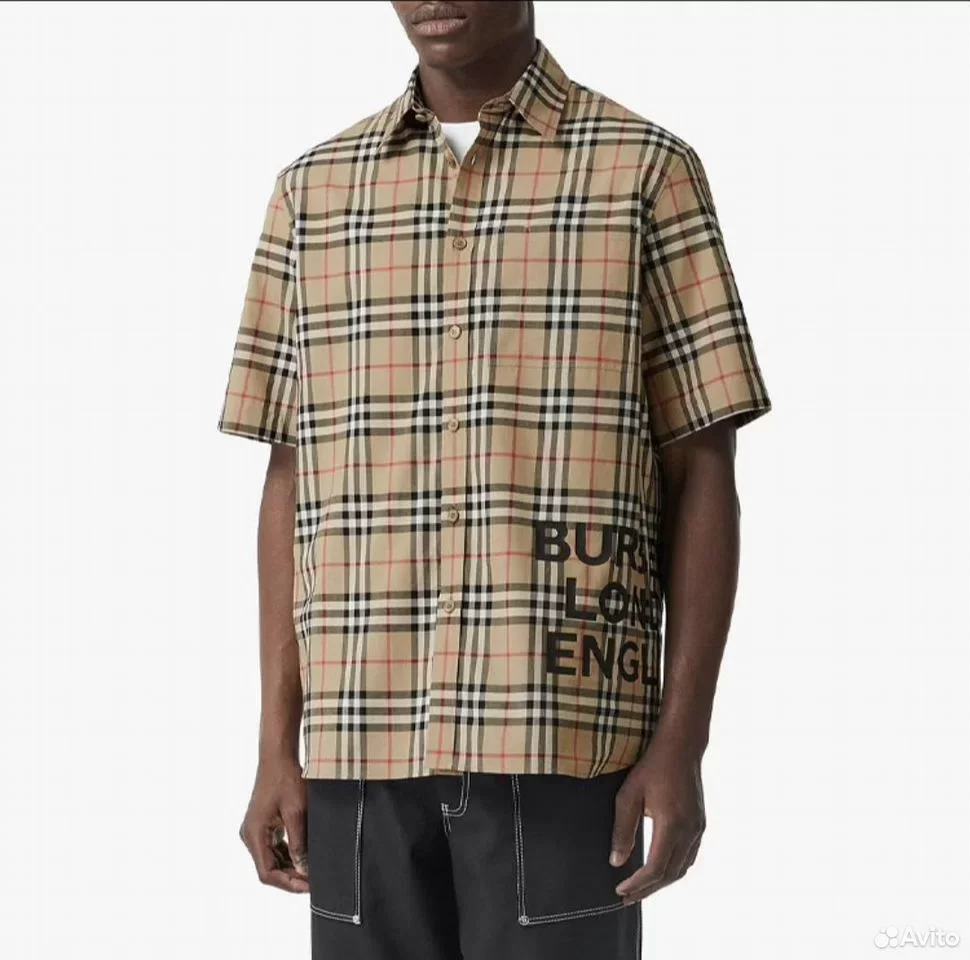 Рубашка Burberry Vintage Check Logo SS19 - миниатюра 4