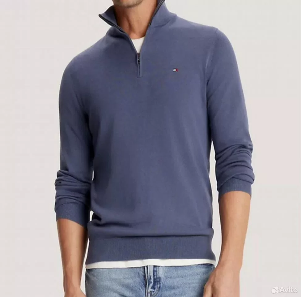 Кофта на молнии Tommy Hilfiger Light Blue - миниатюра 3