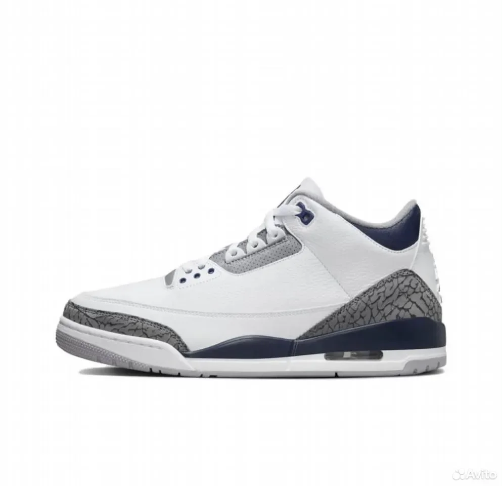 Кроссовки Nike Air Jordan 3 Midnight Navy - миниатюра 2