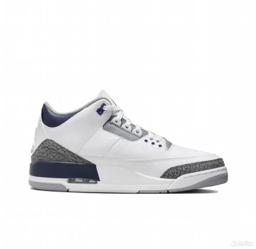 Кроссовки Nike Air Jordan 3 Midnight Navy - миниатюра 3