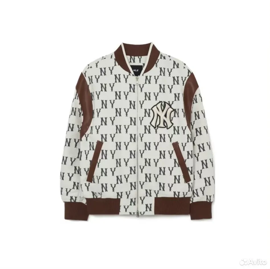 Бомбер MLB Boutique Beige and Brown - изображение 1
