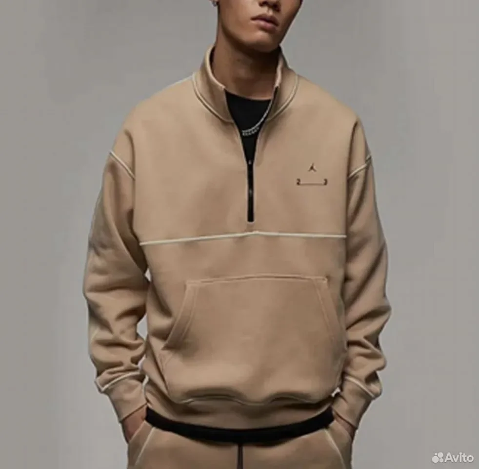 Кофта Jordan 23 Engineered Half-Zip Brown - миниатюра 2