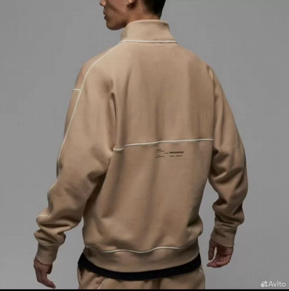 Кофта Jordan 23 Engineered Half-Zip Brown - миниатюра 3