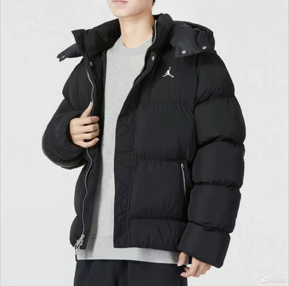 Пуховик Jordan Essentials Puffer Jacket Black - миниатюра 3