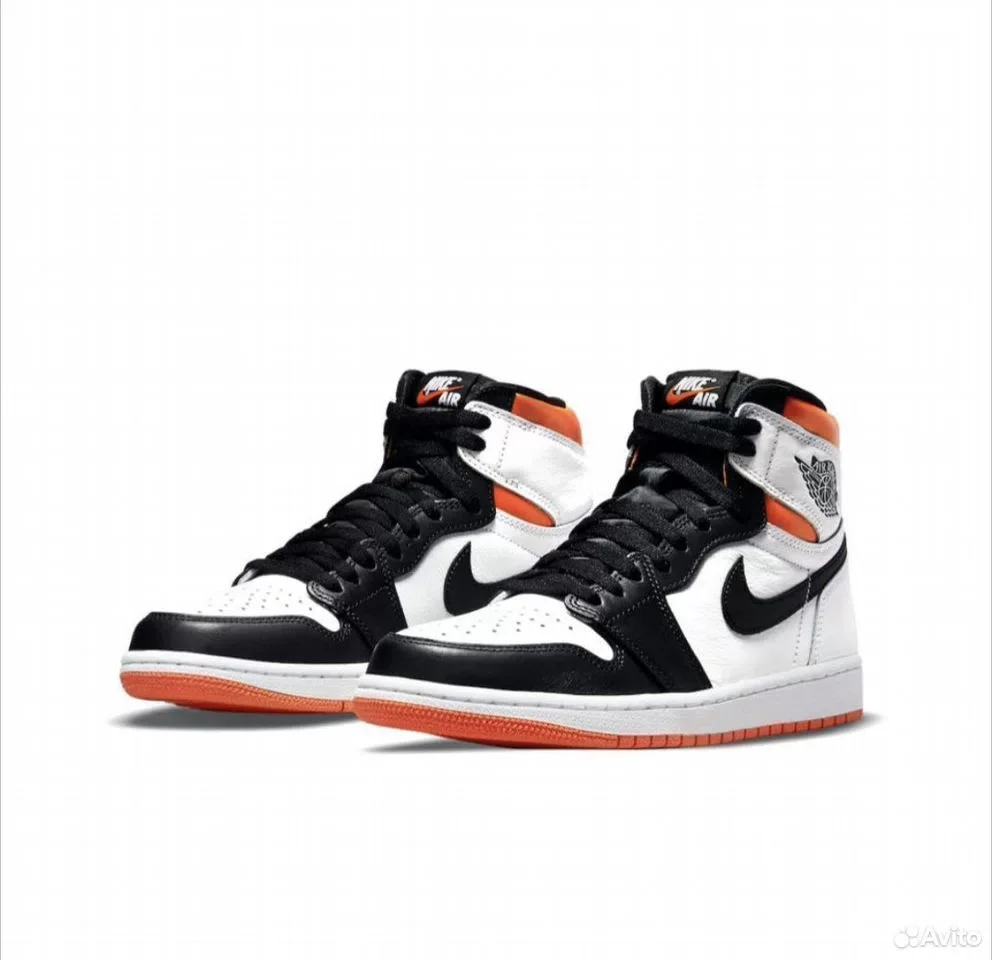 Кроссовки AIR Jordan 1 High Retro Electro Orange - миниатюра 3