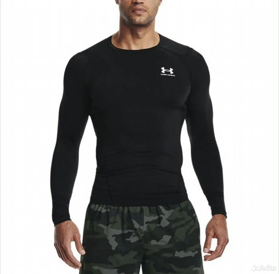 Лонгслив Under Armour HeatGear Blue - миниатюра 2