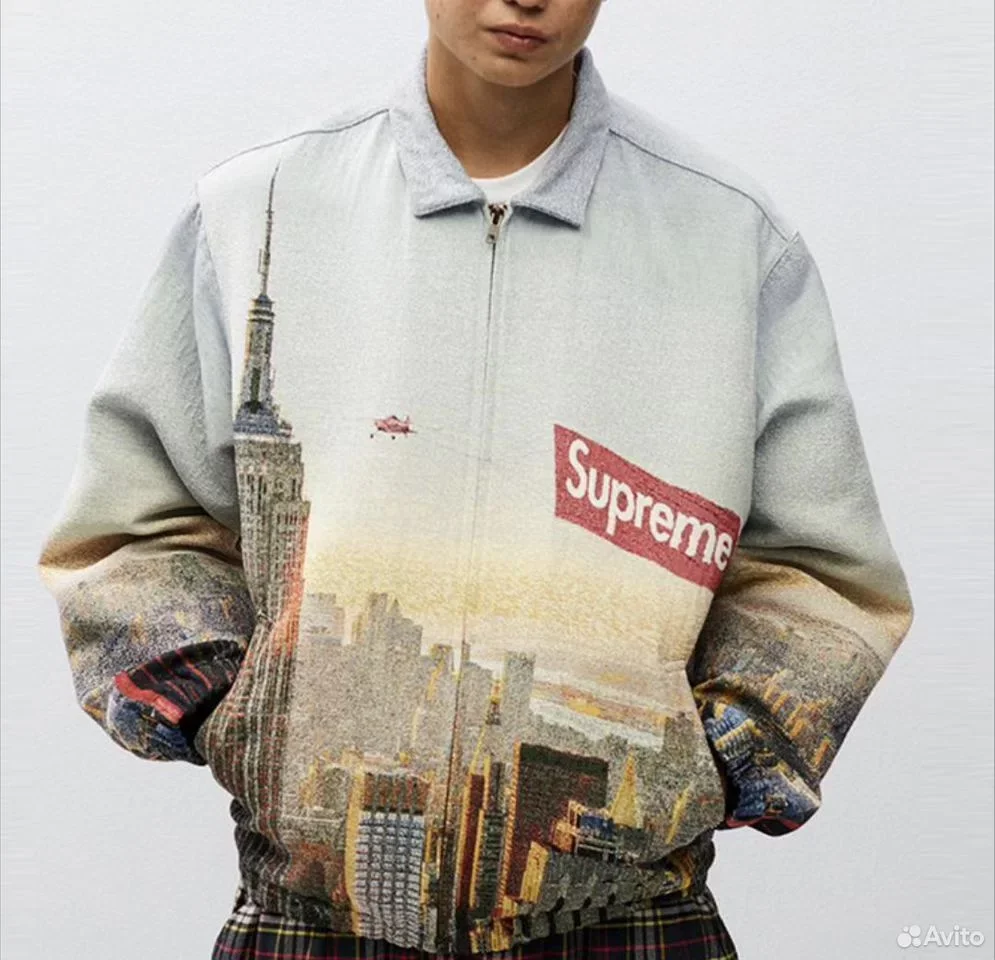 Кофта Бомбер Supreme Aerial Tapestry Harrington - миниатюра 3