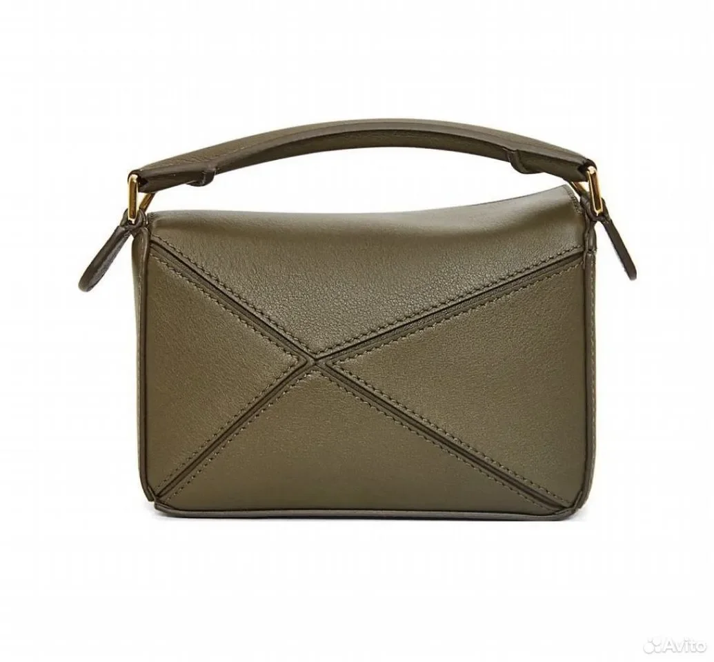 Сумка Loewe Puzzle Anagram Green - миниатюра 4