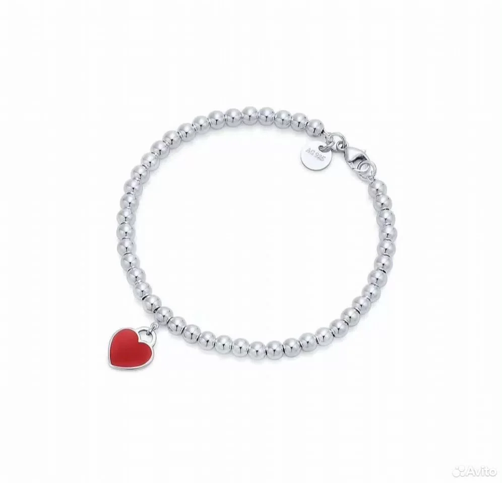 Браслет Tiffany Blue Heart Tag Bead - миниатюра 3