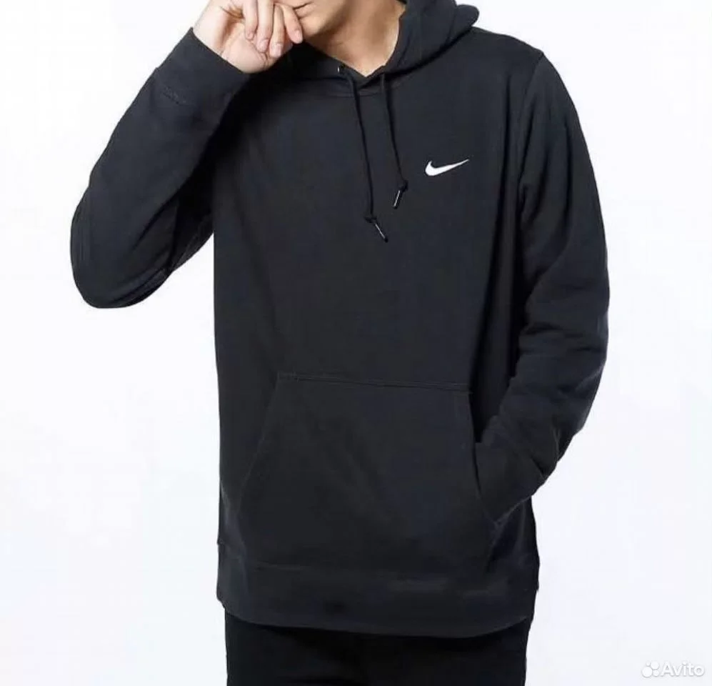 Толстовка Nike Club Swoosh Black - миниатюра 3