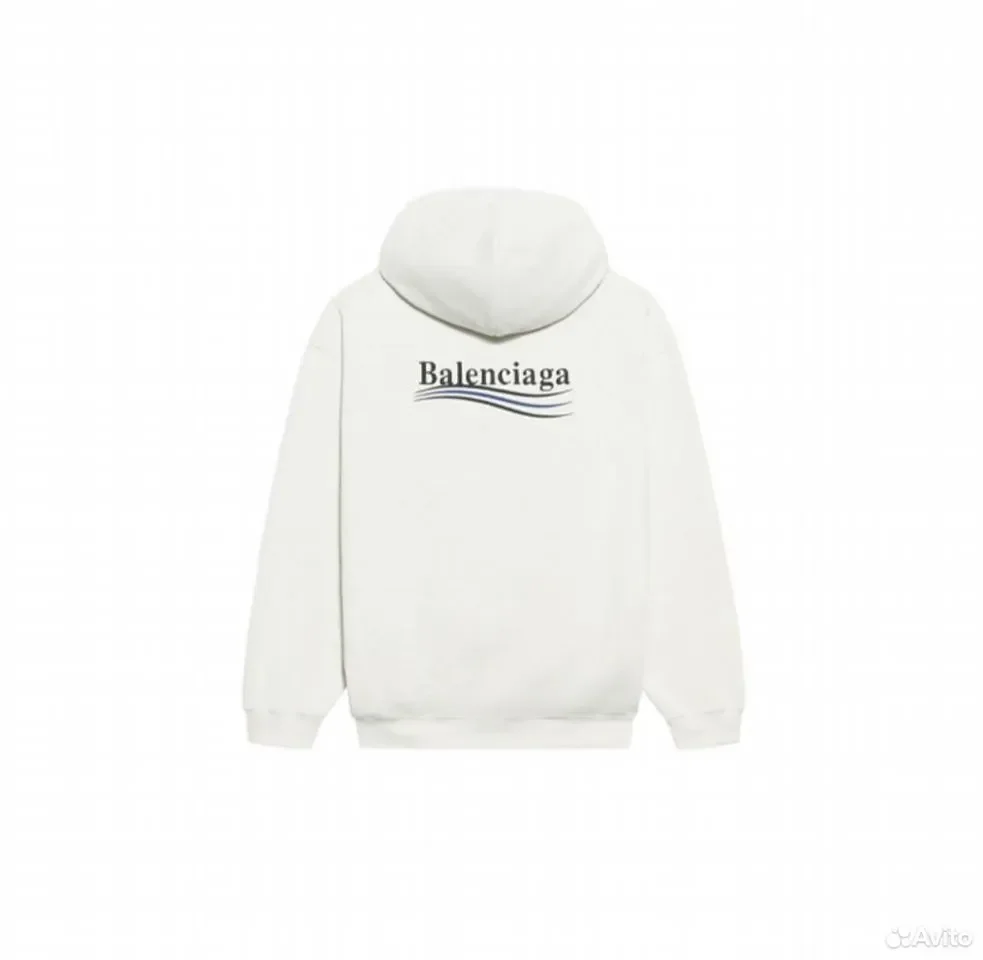 Худи Balenciaga Logo Hoodie - миниатюра 4