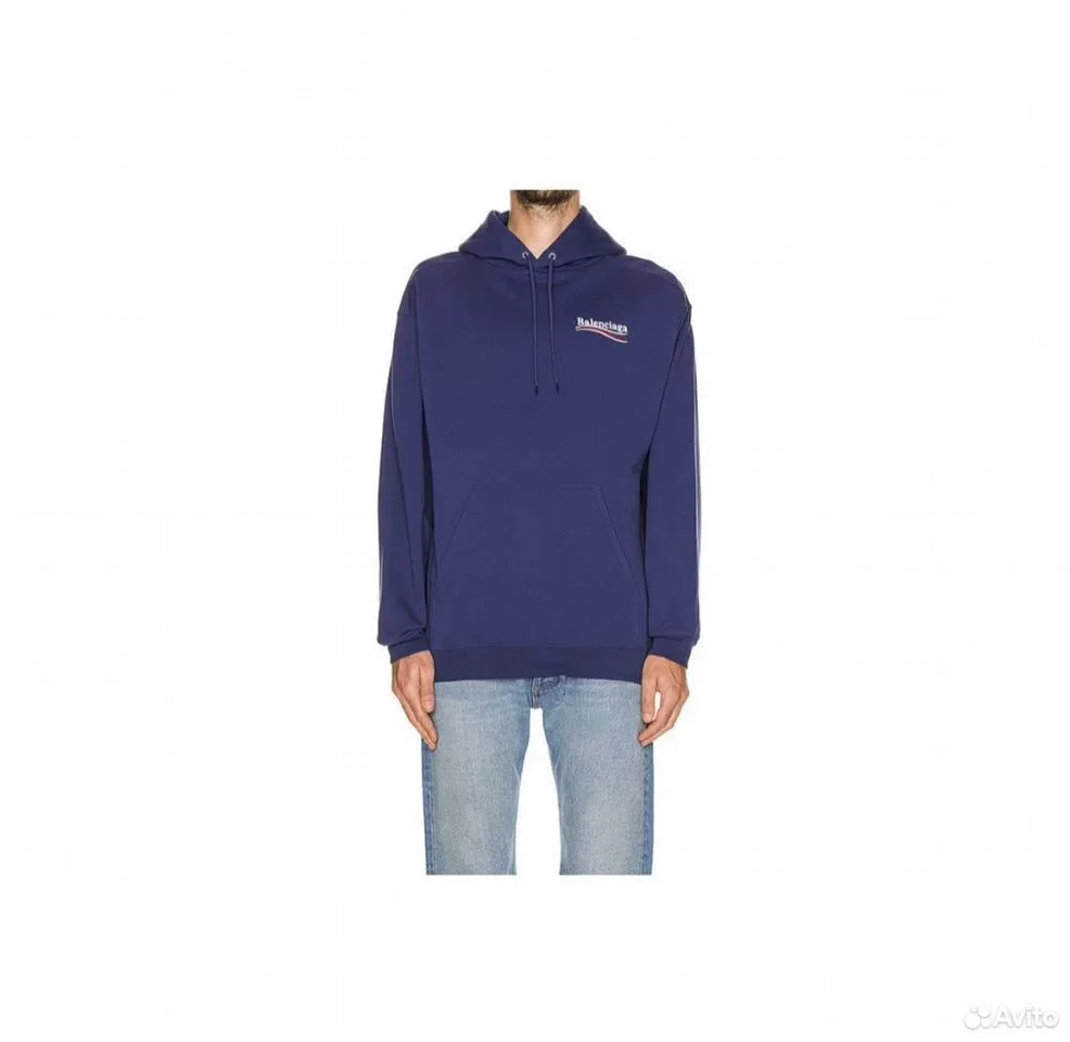 Худи Balenciaga Logo Hoodie - миниатюра 7