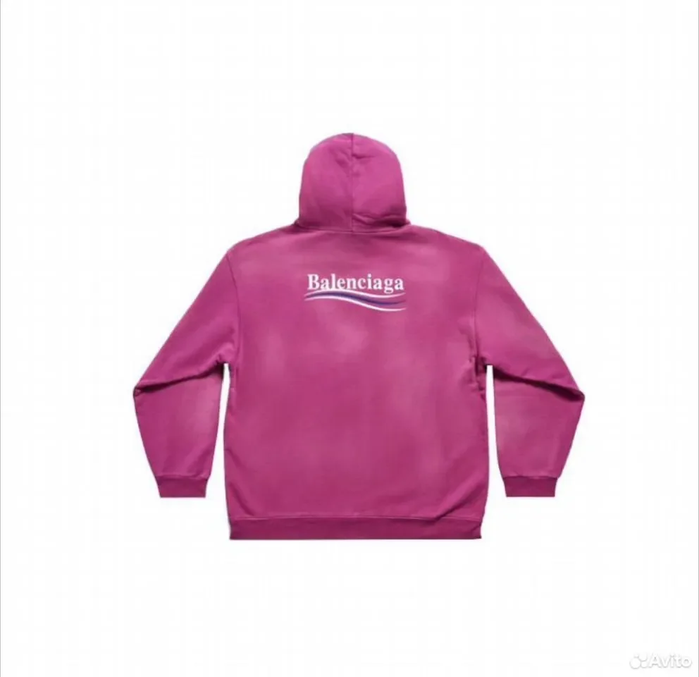Худи Balenciaga Logo Hoodie - миниатюра 9