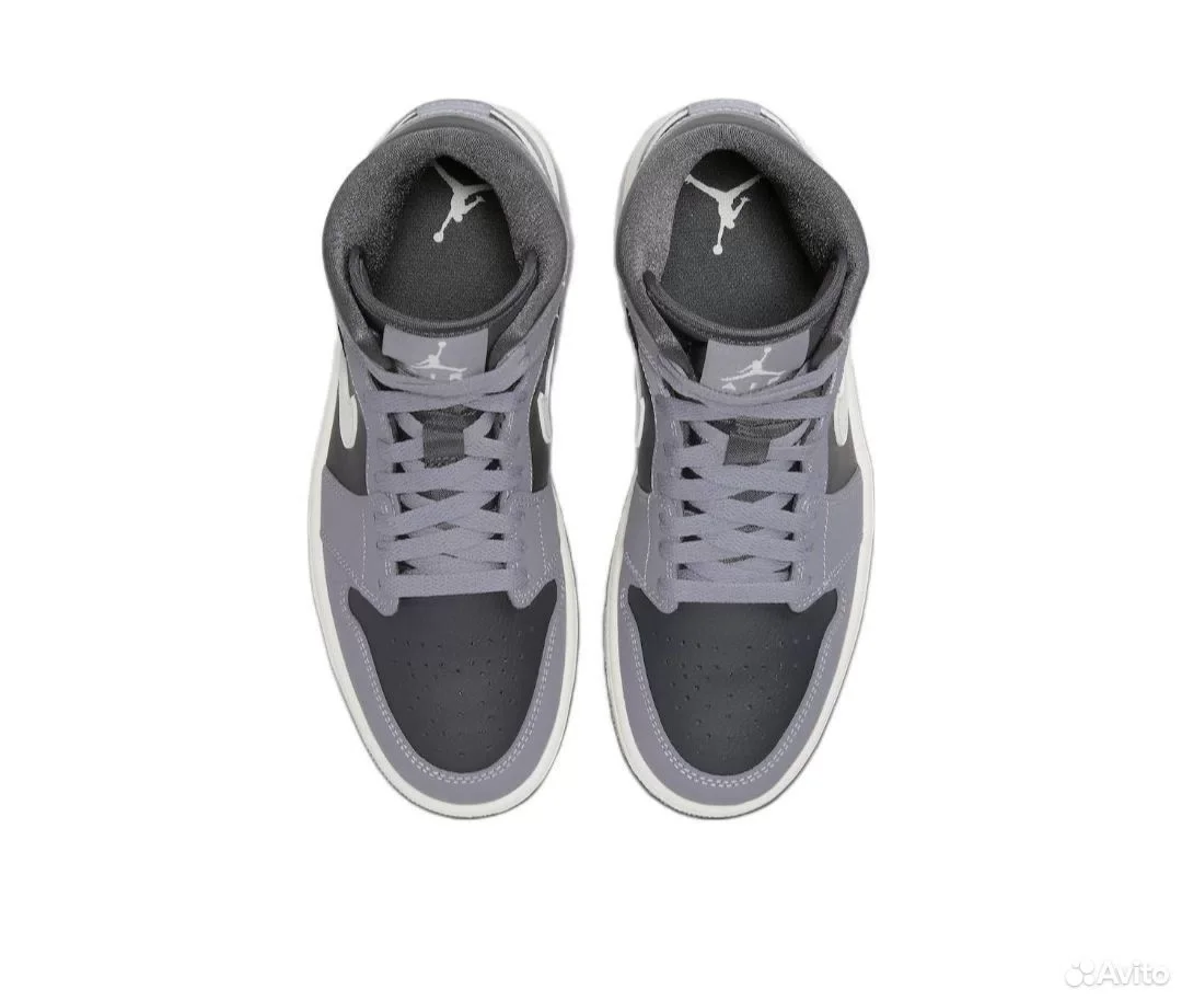Кроссовки Nike Air Jordan 1 Mid Cement Grey - миниатюра 3
