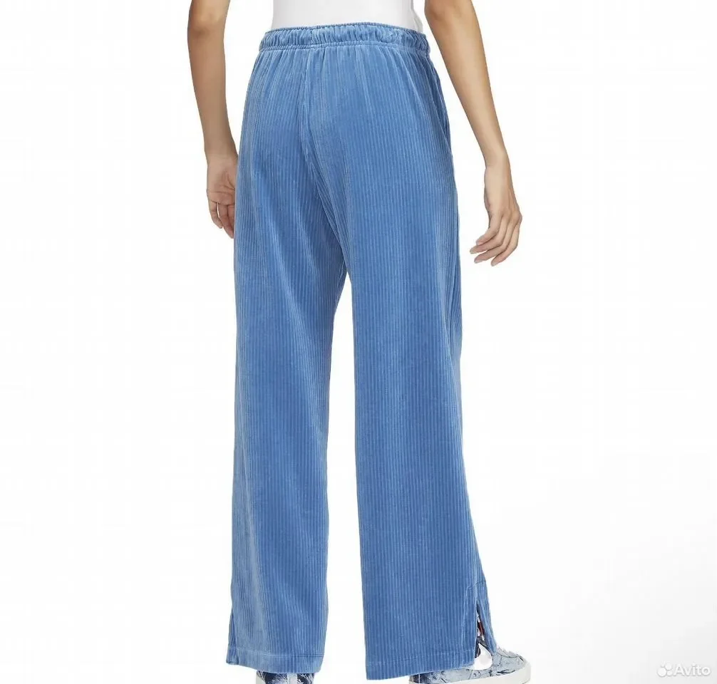 Штаны Nike NSW Velour Logo Blue - миниатюра 3