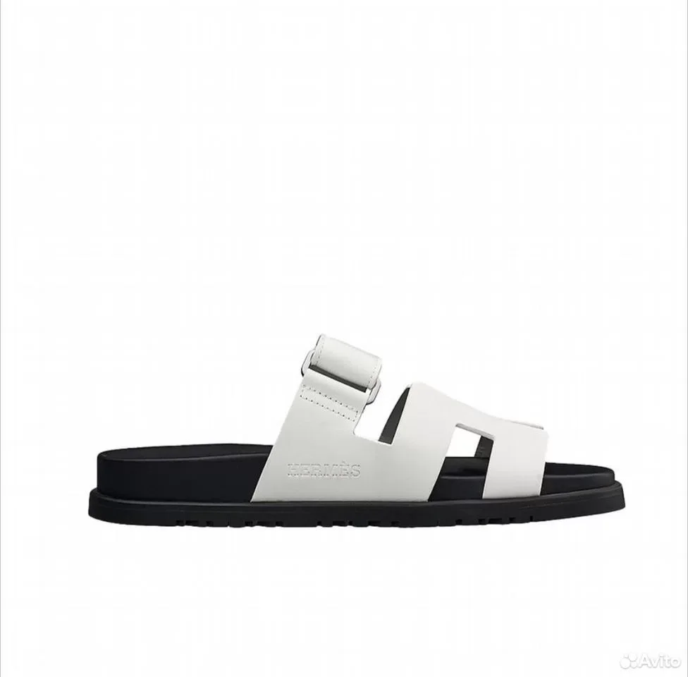 Сандали Hermes Chypre Unisex White - изображение 1