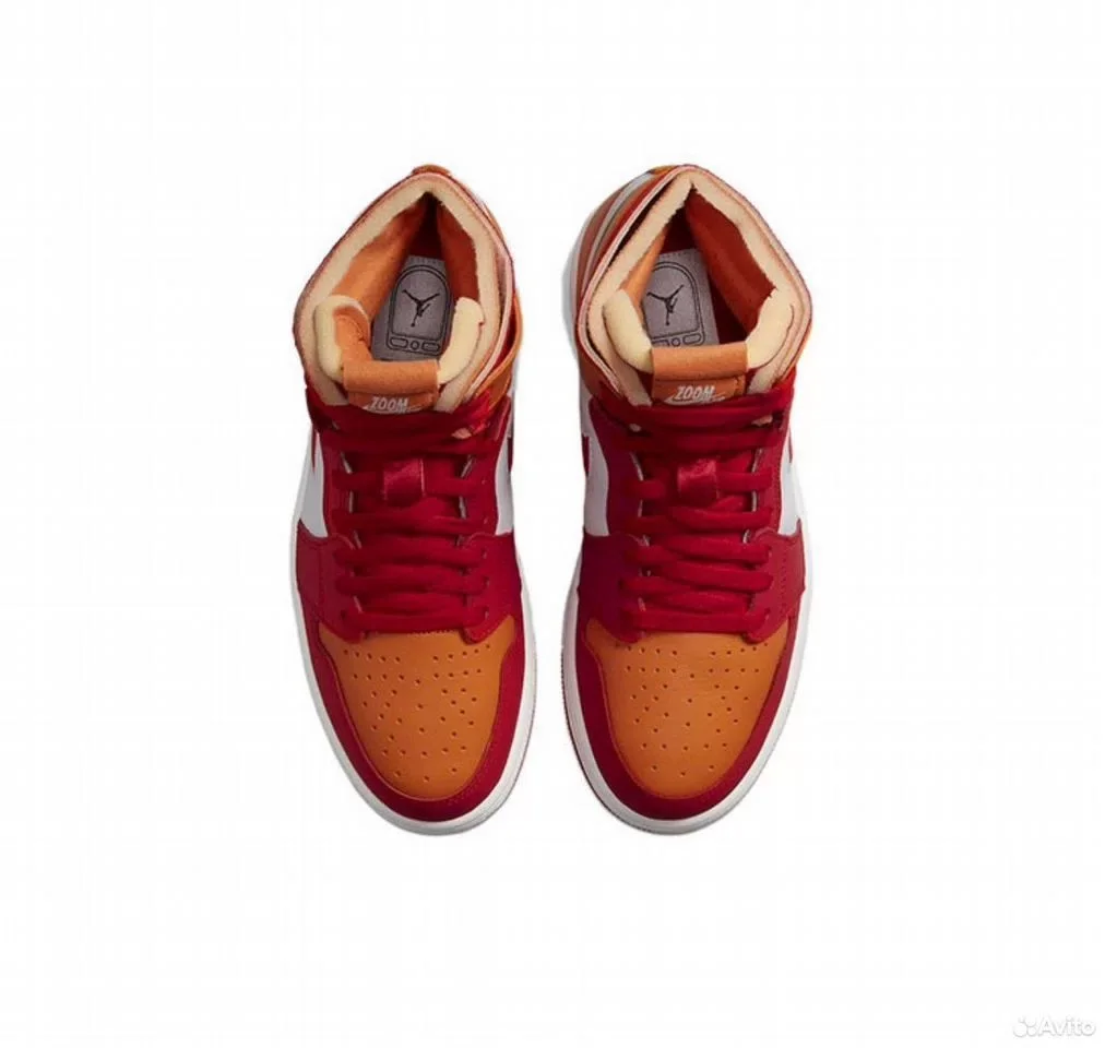 Кроссовки Air Jordan 1 zoom cmft Fire red Hot - миниатюра 4