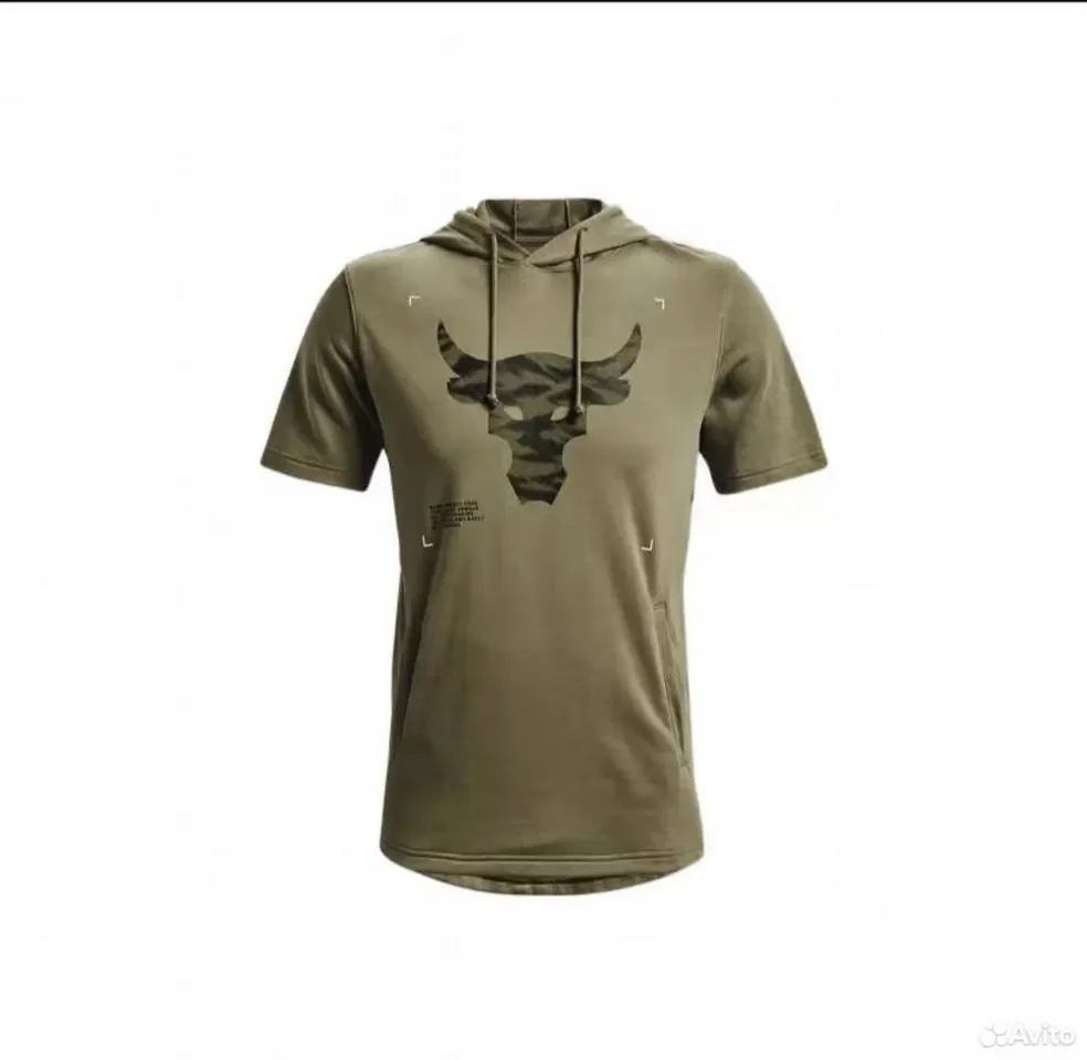 Футболка Under Armour Project Rock Hooded Khaki - изображение 1