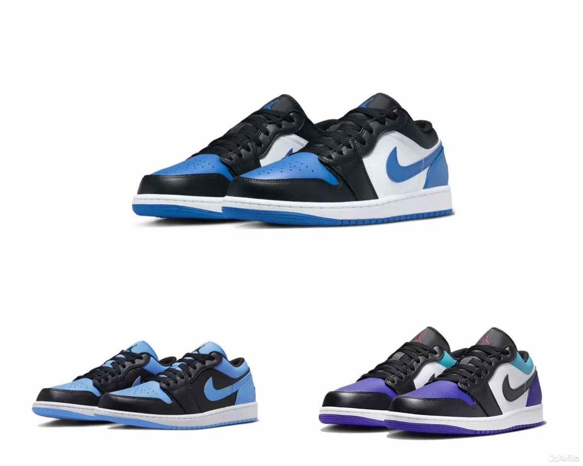 Кроссовки Nike Air Jordan 1 Low Blue - изображение 1
