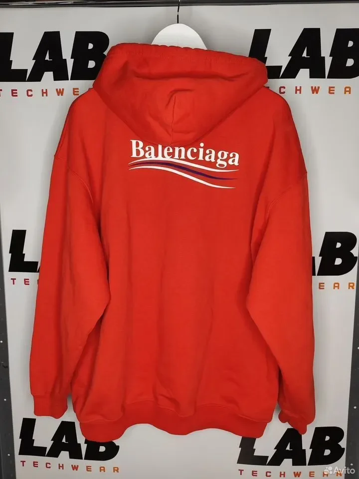 Худи Balenciaga Logo Red - миниатюра 2