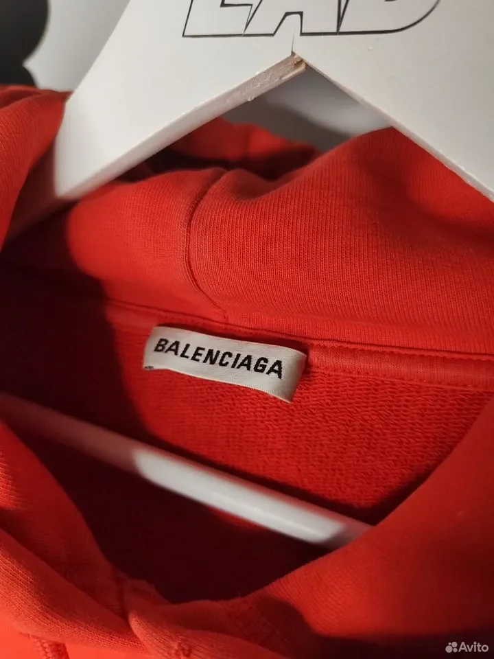 Худи Balenciaga Logo Red - миниатюра 3