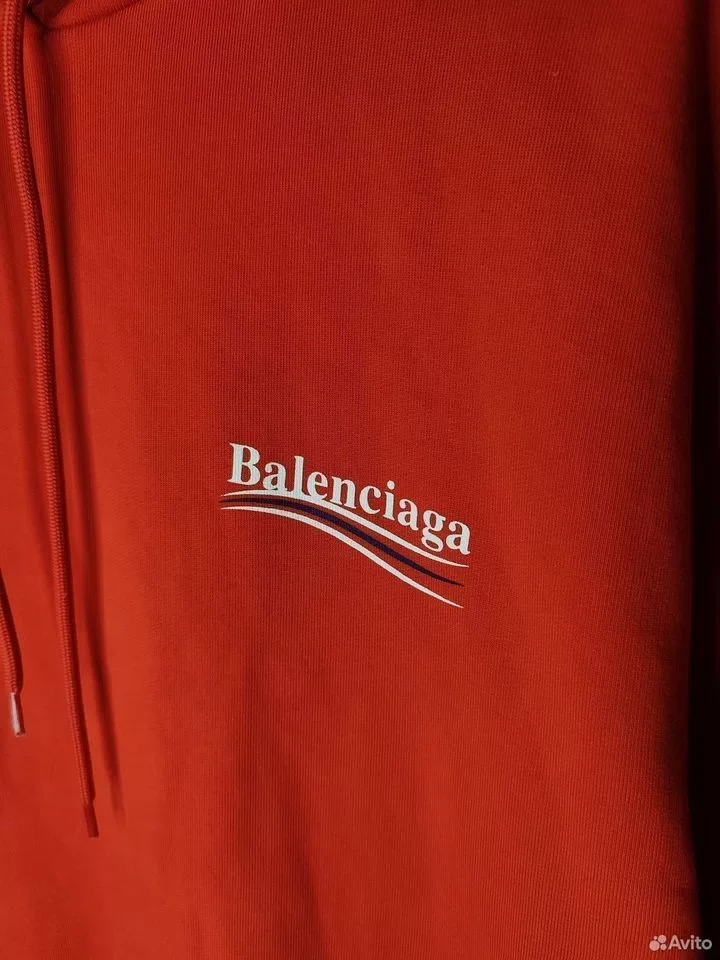 Худи Balenciaga Logo Red - миниатюра 4