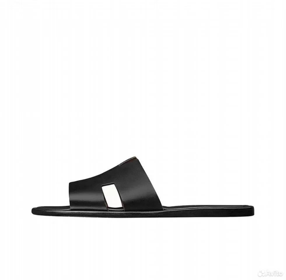 Сандали Hermes Izmir Black Leather - изображение 1