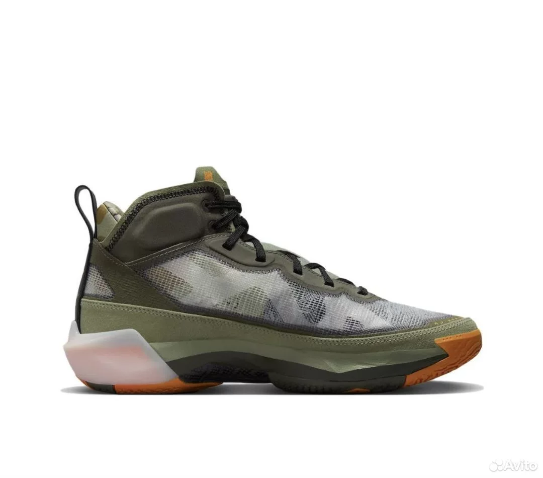 Кроссовки Undefeated x Air Jordan 37 Oil Green - миниатюра 2