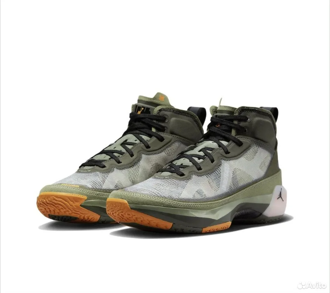 Кроссовки Undefeated x Air Jordan 37 Oil Green - миниатюра 3