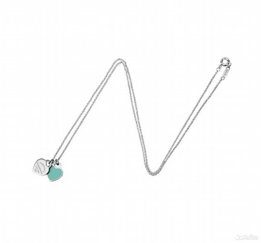 Подвеска Tiffany Blue Double Hearts - изображение 1