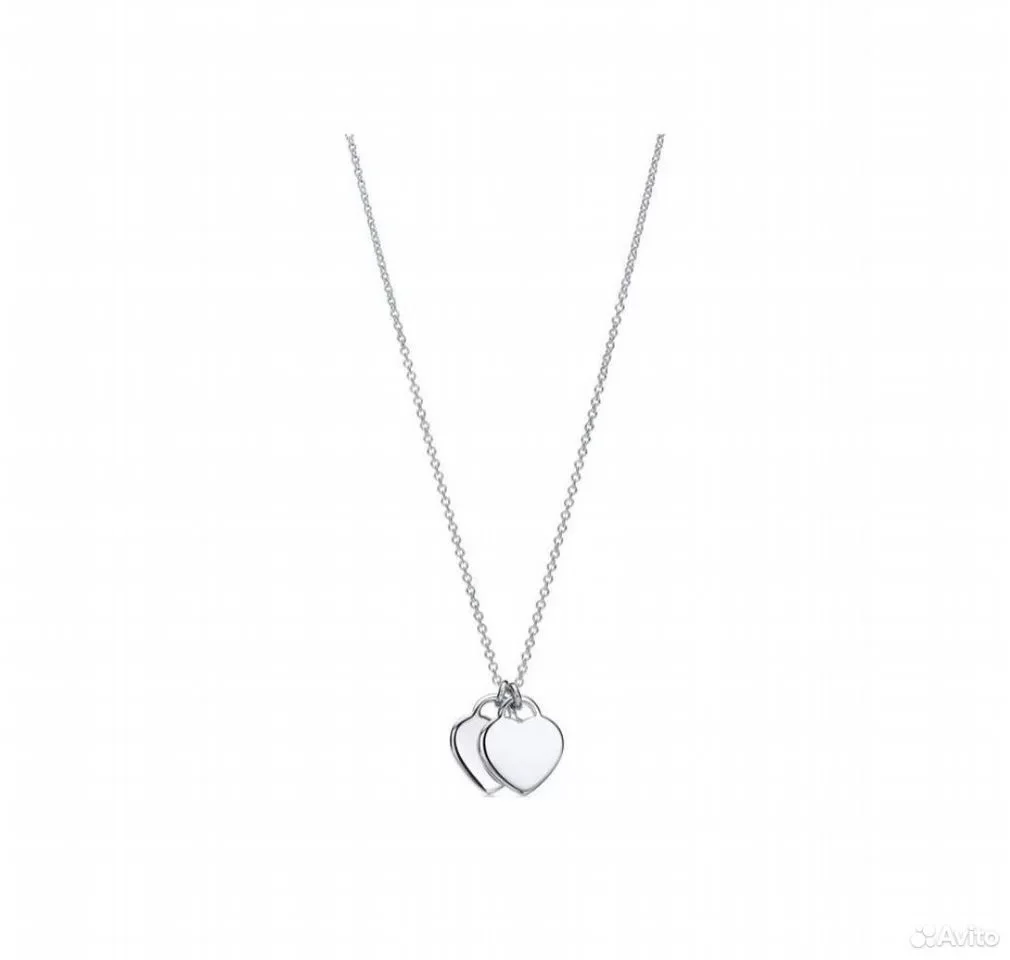 Подвеска Tiffany Blue Double Hearts - миниатюра 3