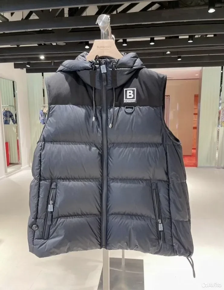Пуховая жилетка Burberry Letter Graphics Logo - изображение 1