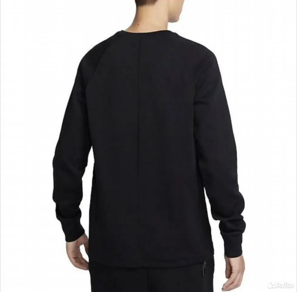Лонгслив Nike Tech Fleece Black - миниатюра 3