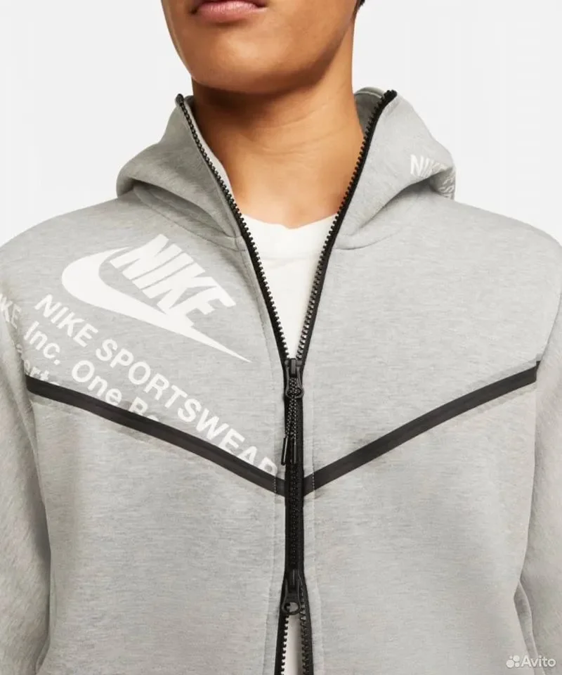 Худи Nike Tech Fleece Printing Full-Length Zipper - миниатюра 3