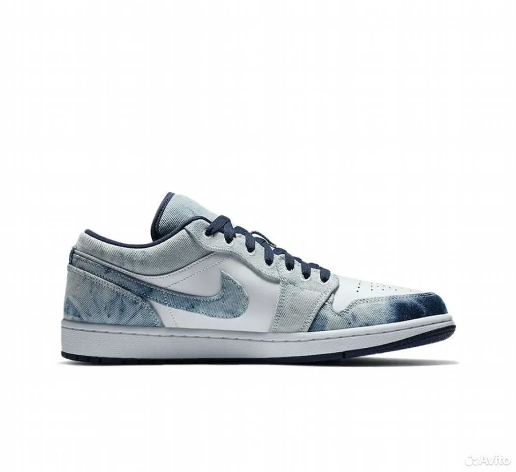 Кроссовки Nike Air Jordan 1 Low Washed Denim - миниатюра 3