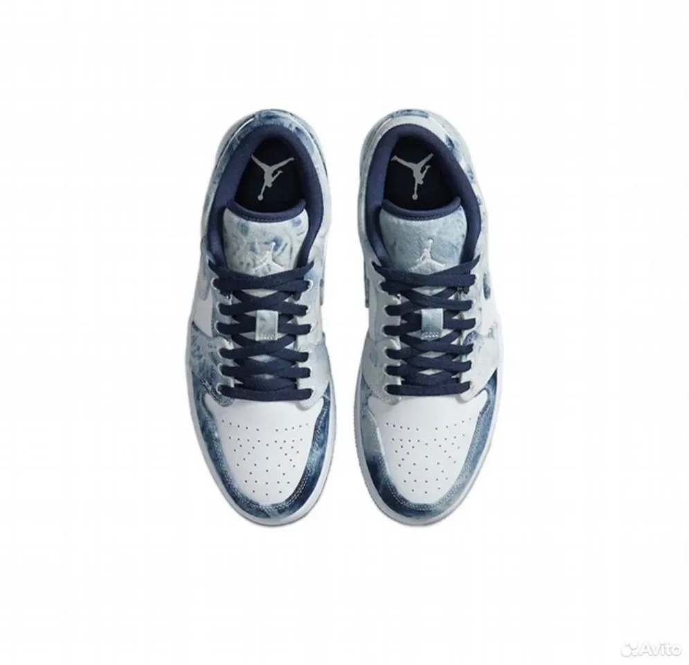 Кроссовки Nike Air Jordan 1 Low Washed Denim - миниатюра 4
