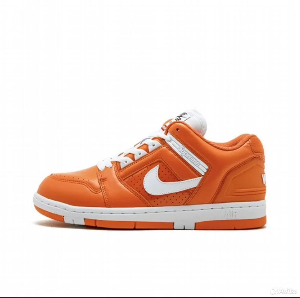 Кроссовки Nike Air Force 2 Low x Supreme Orange - миниатюра 2
