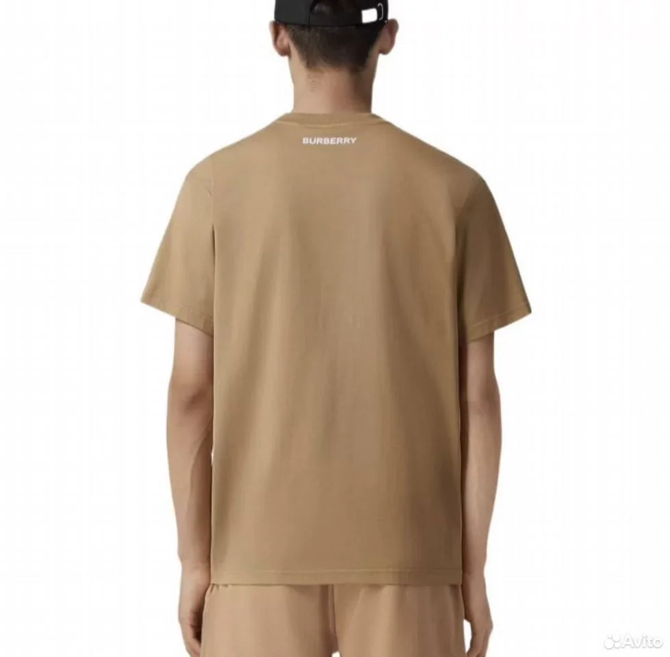 Футболка Burberry Deer Print Beige - миниатюра 5