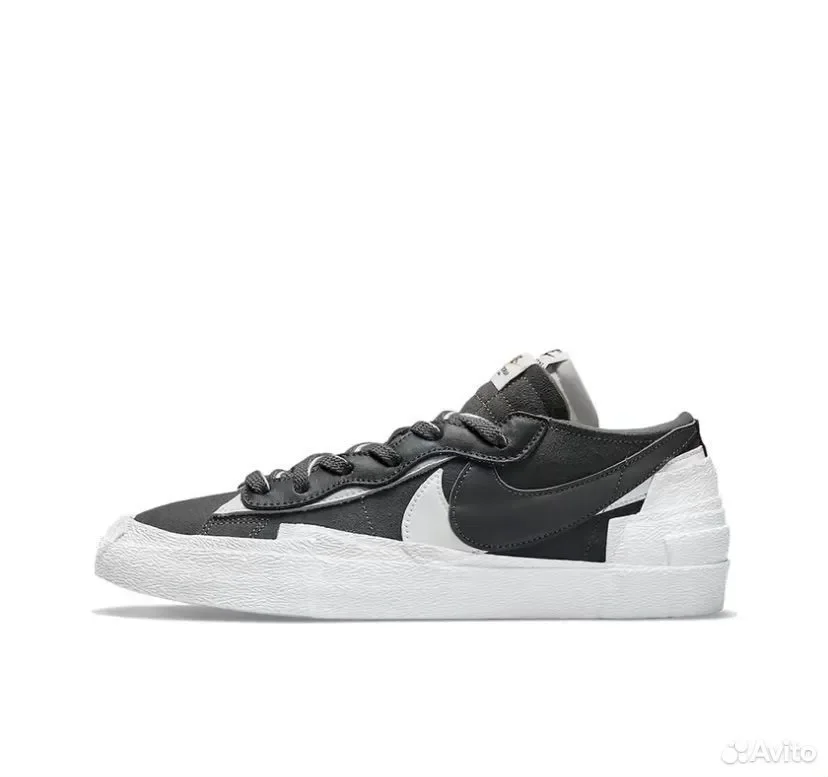 Кроссовки Nike Blazer Low sacai Iron Grey - миниатюра 2