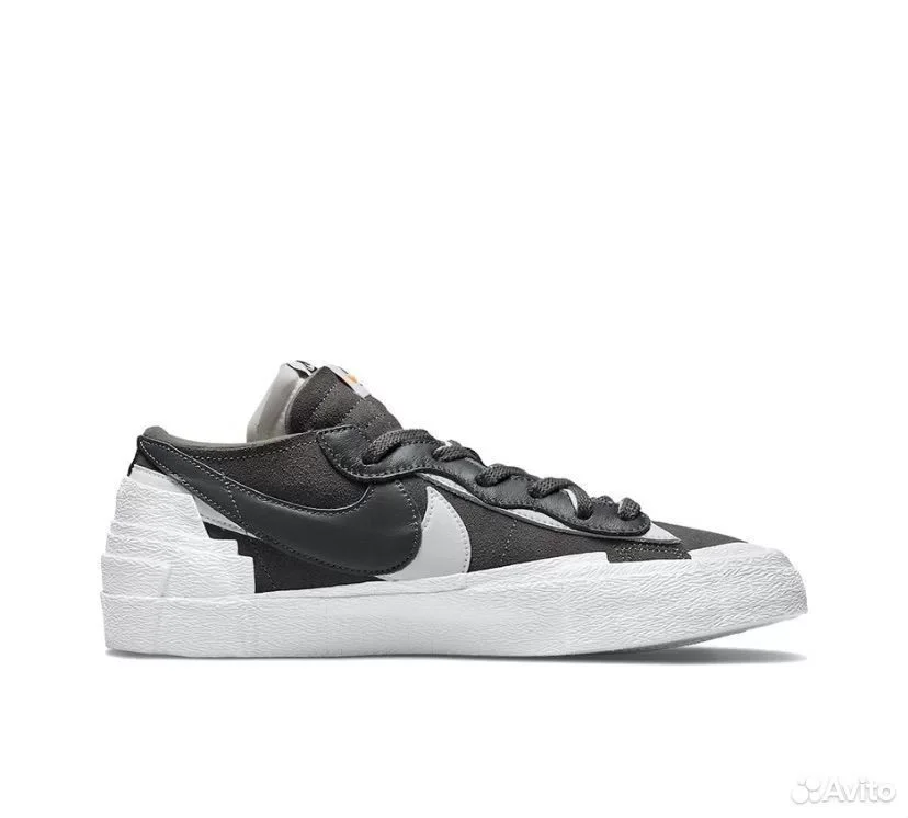 Кроссовки Nike Blazer Low sacai Iron Grey - миниатюра 3