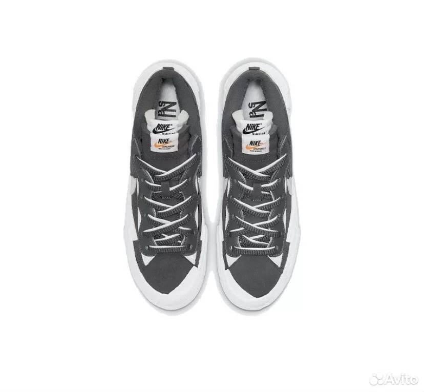 Кроссовки Nike Blazer Low sacai Iron Grey - миниатюра 4